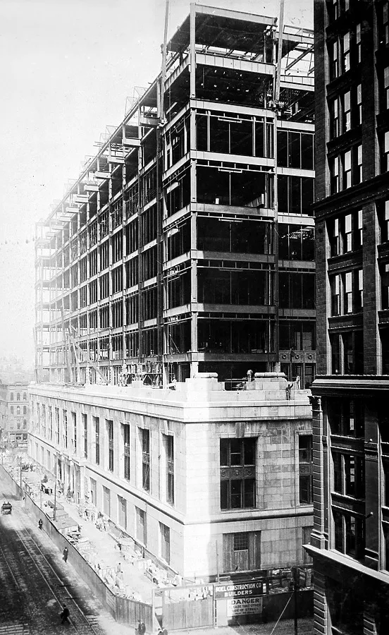 Construction photograph dated October 3, 1909