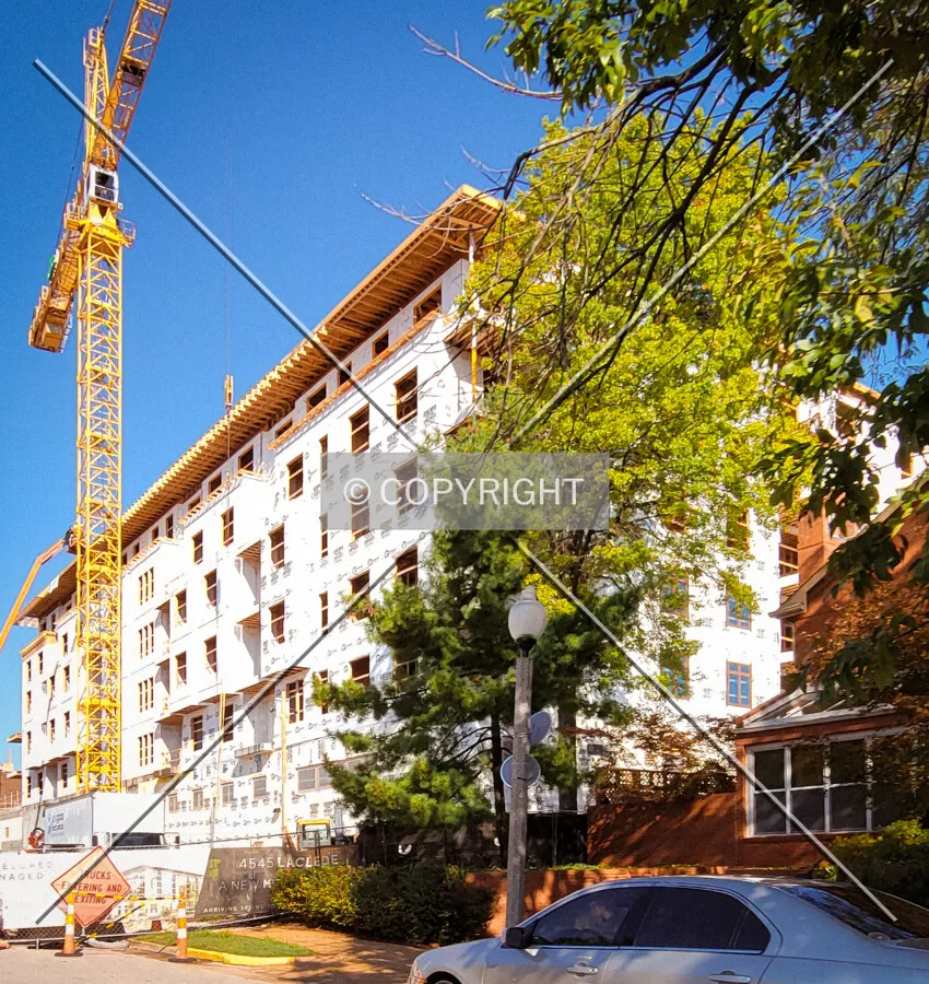 From the southeast during construction; October 4, 2021