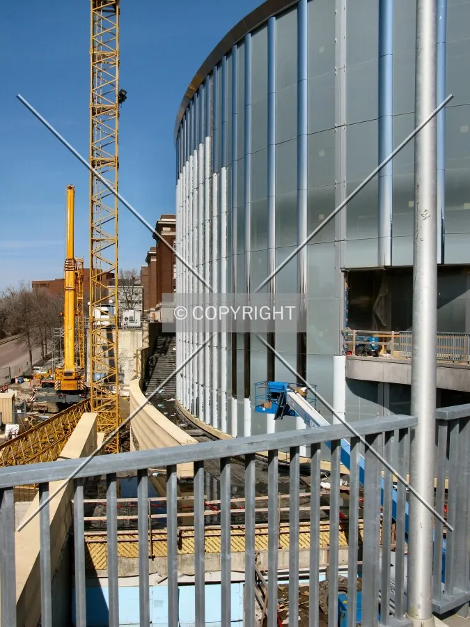 View to the north along the west facade
