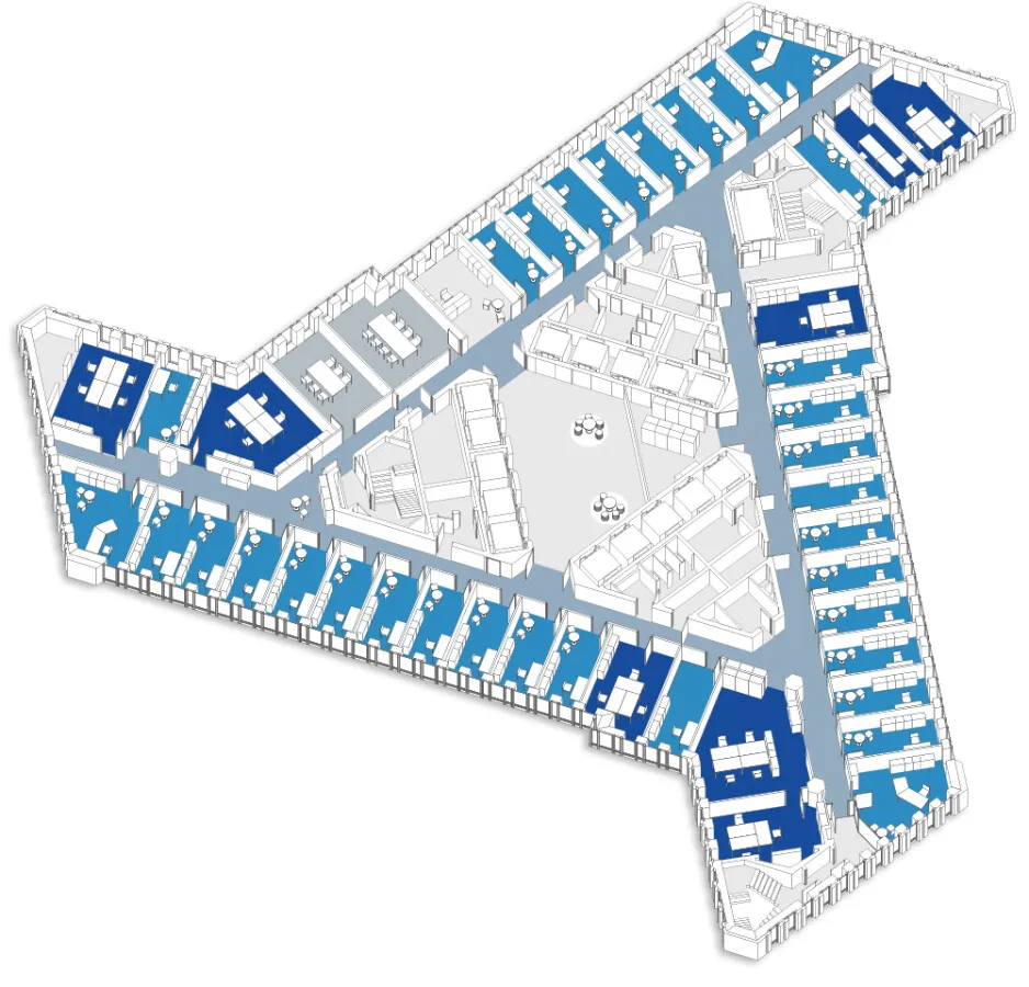 Floor plan - single offices