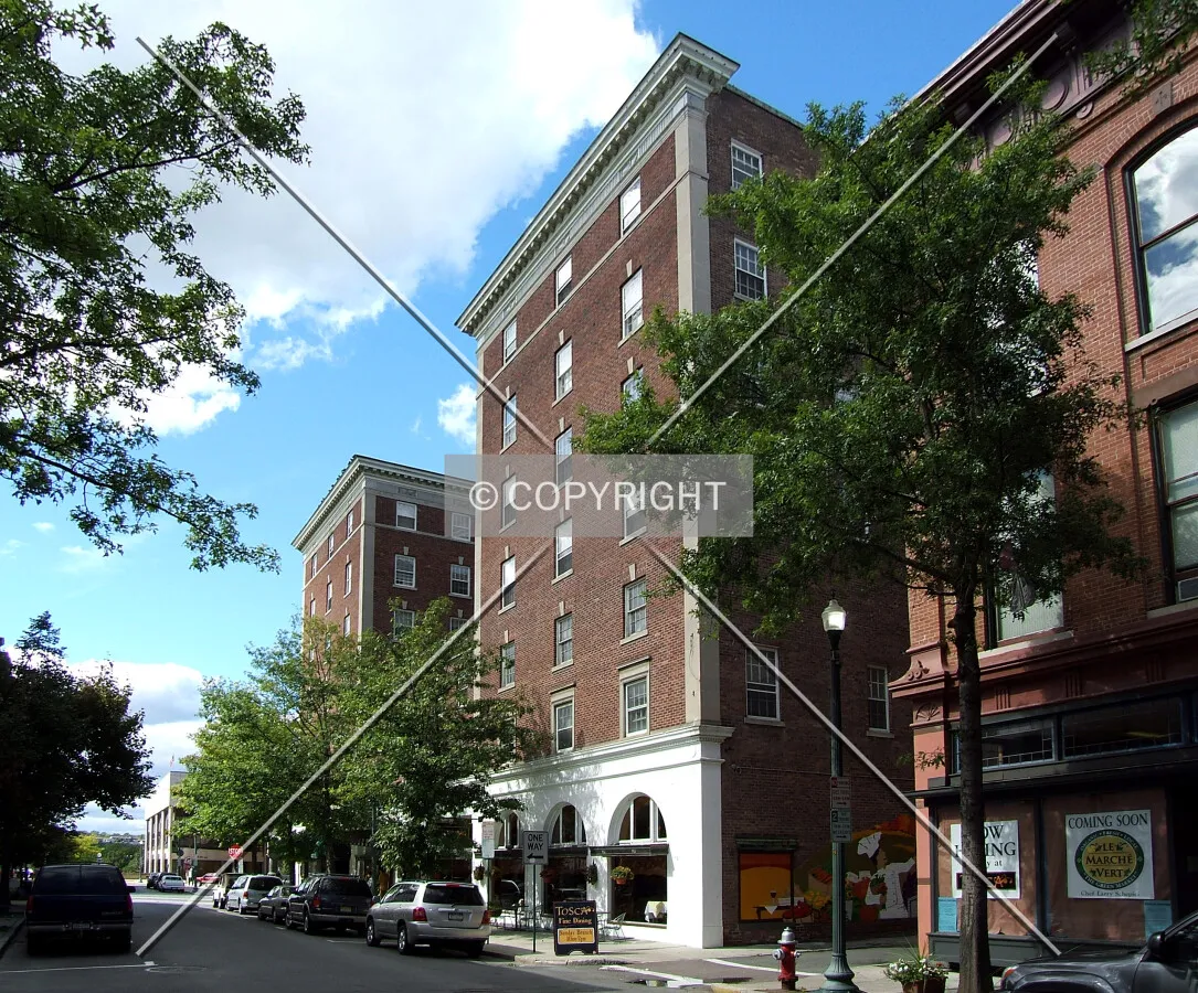 View from the southeast along Broadway