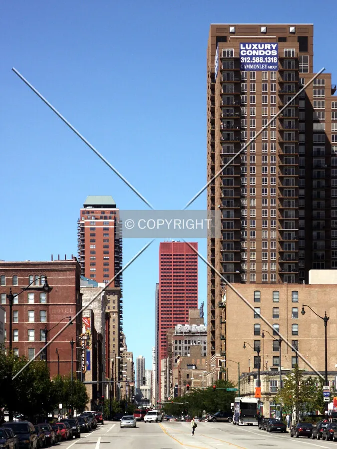 Looking north from between Roosevelt Road and 13th Street
