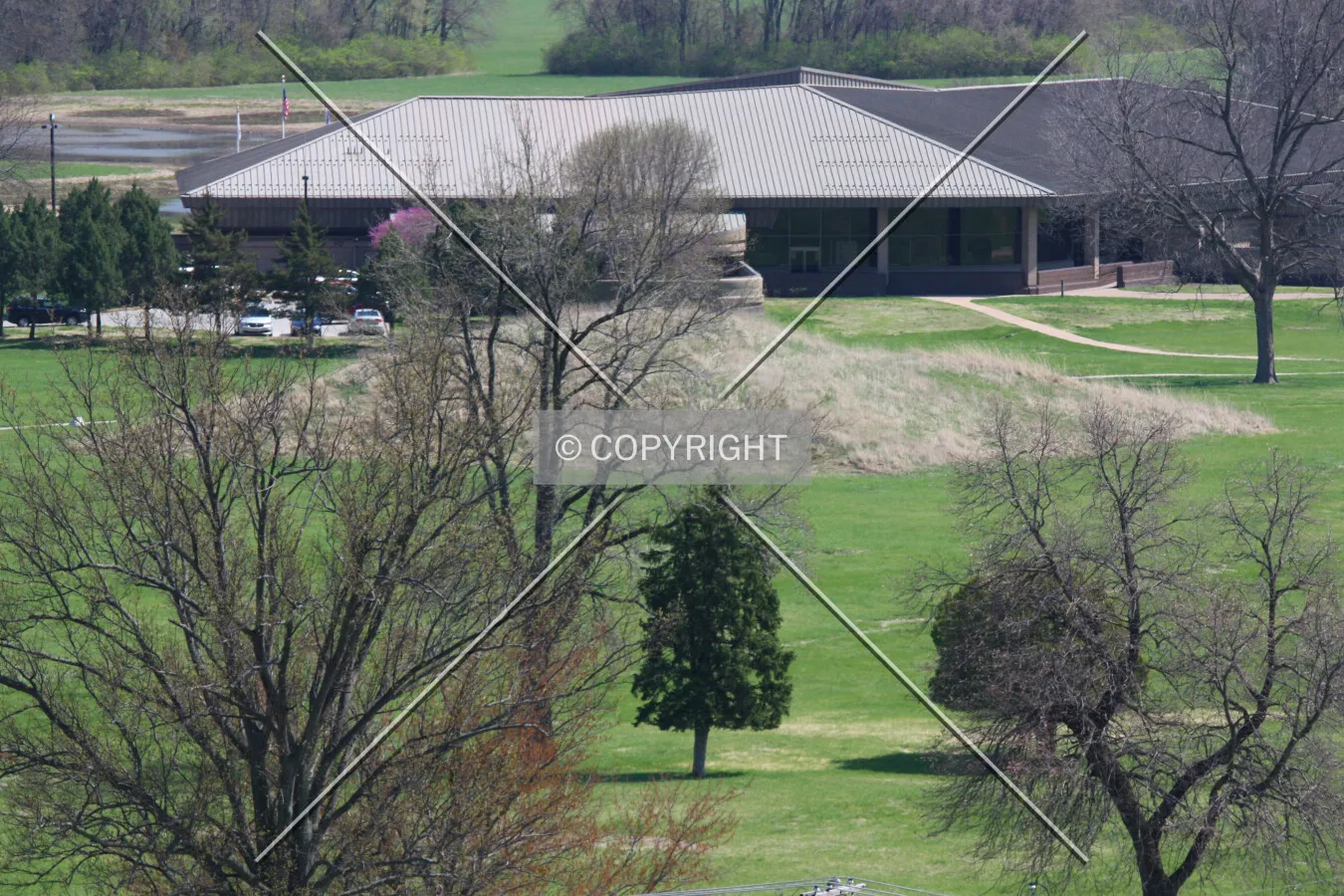 View from Monks Mound to the northwest; April 18, 2014