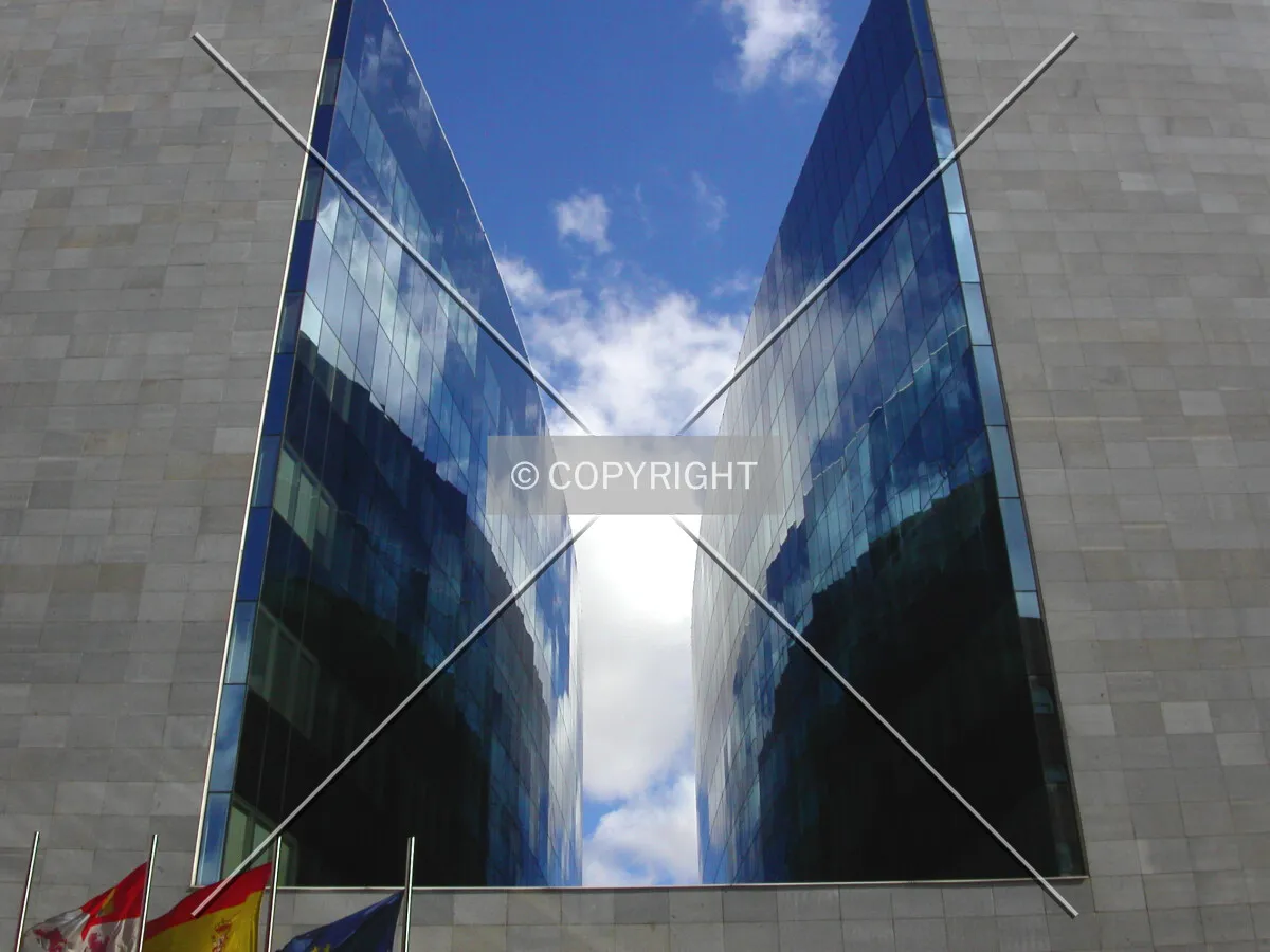 Looking up to the southern facade
