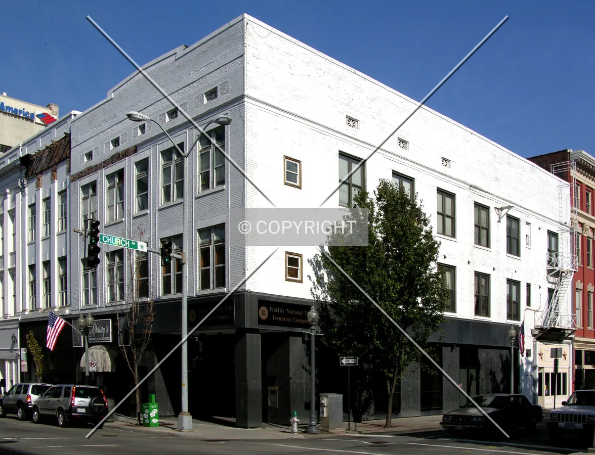 From the southwest across South Jefferson Street