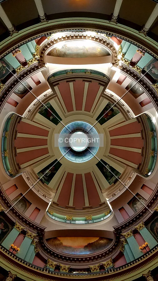 Looking up at the interior of the dome; May 28, 2017