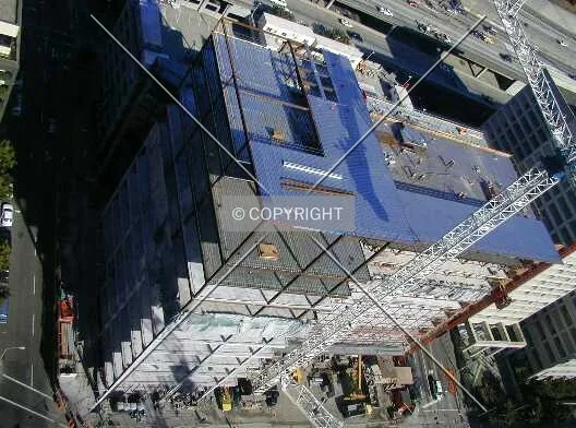 Looking down