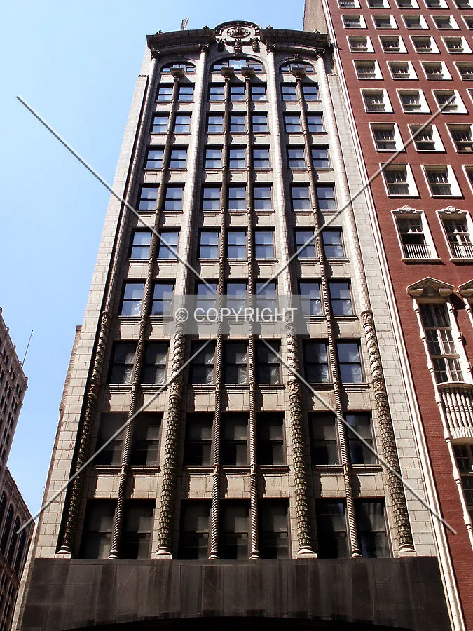 Looking up the south facade