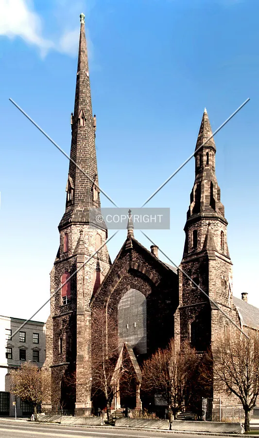 View from the west across Delaware Avenue