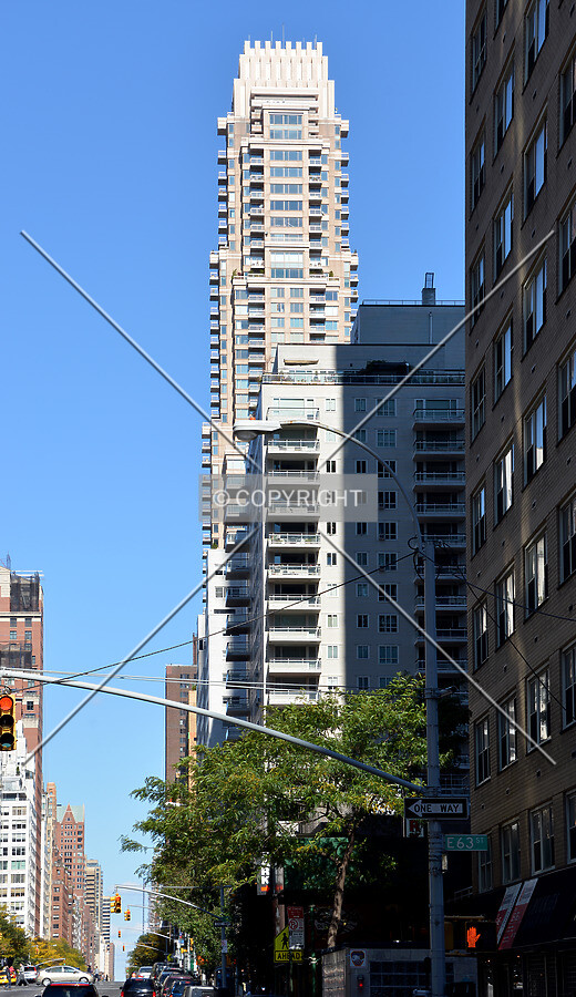 View from the southwest along 3rd Avenue from 63rd Street