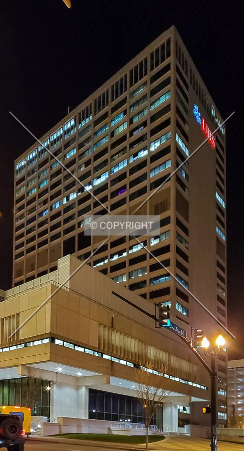 Southeast view at night; March 6, 2020