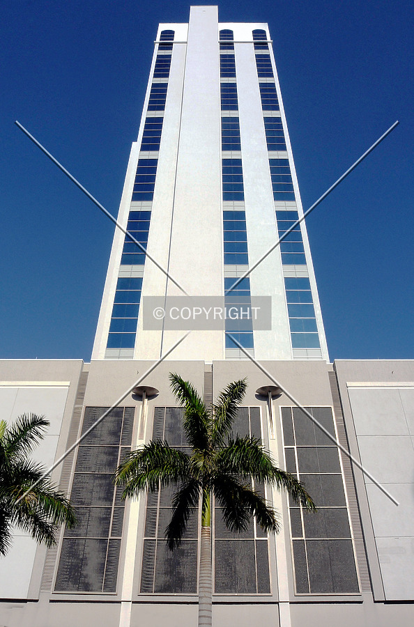 Looking up from the east