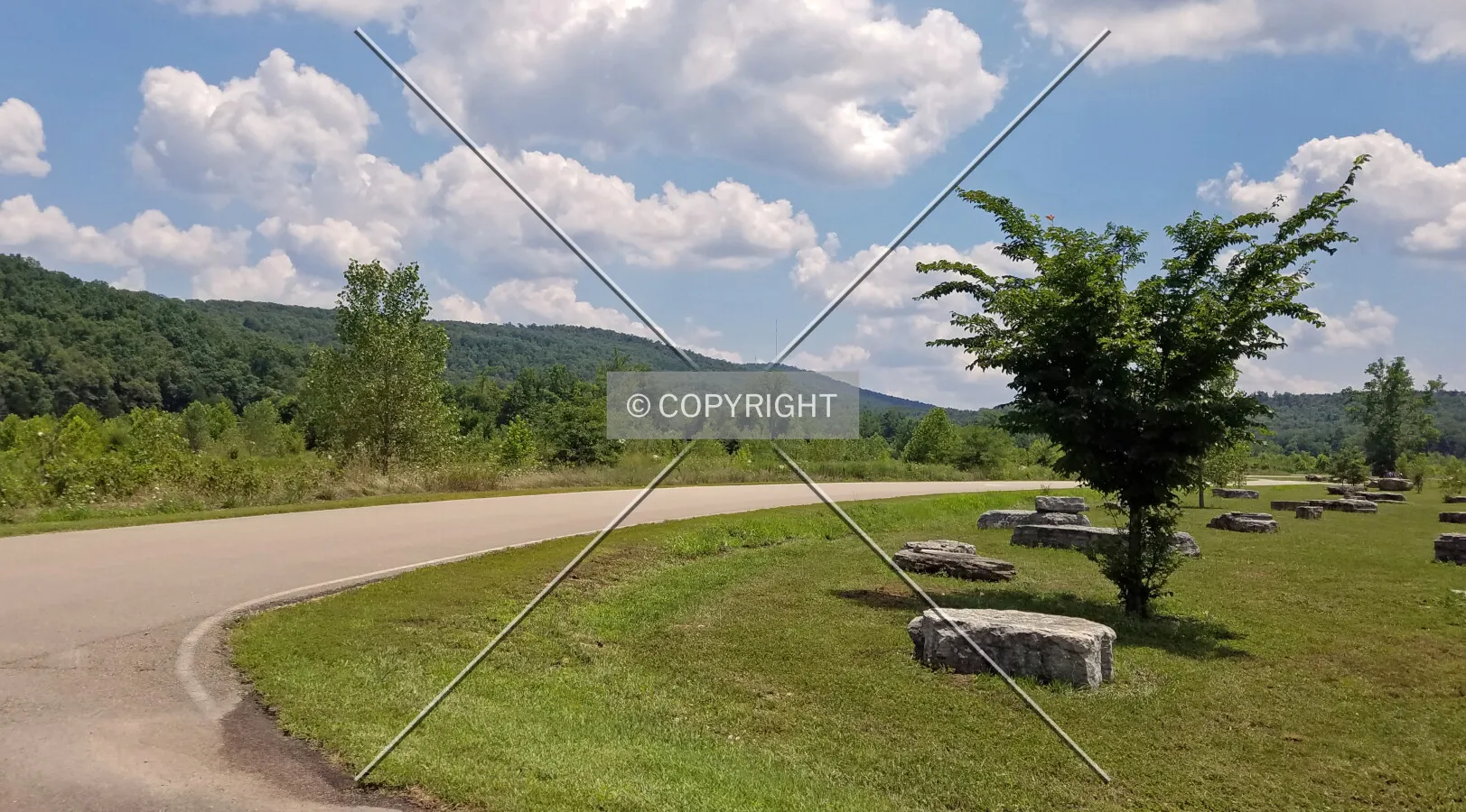 View towards Church Mountain from the front of Black River Center; July 15, 2017