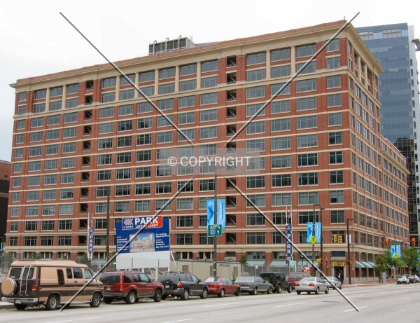 View to the northeast from Pratt Street