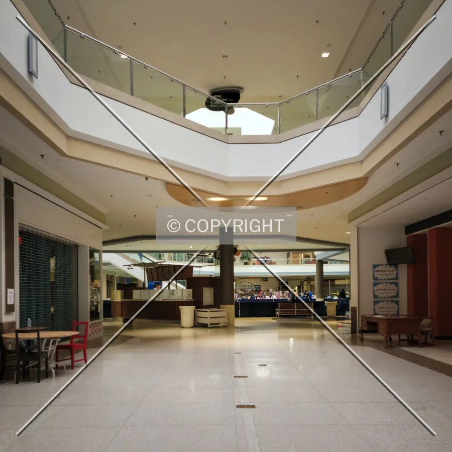 View towards the central atrium; October 28, 2023