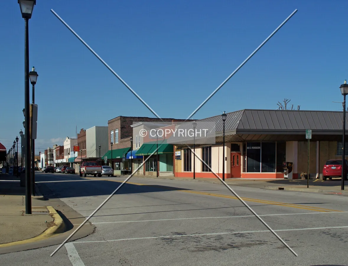 Looking west along East Ferguson Avenue