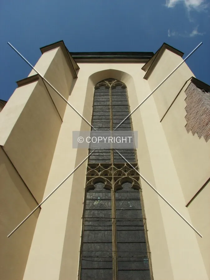 Looking up at the southeast corner