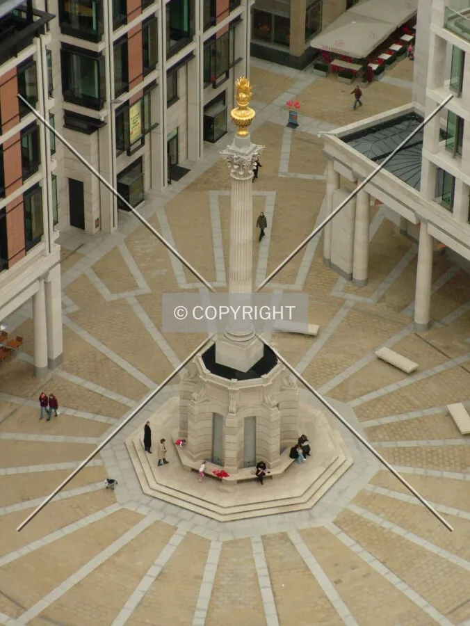 Looking down on Paternoster Square from St. Paul's Cathedral