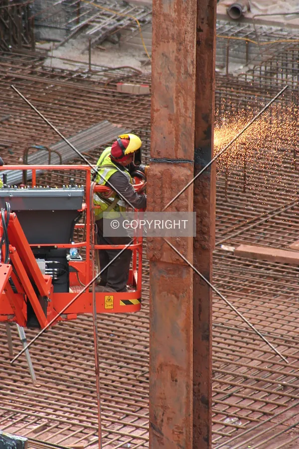 View of a construction worker