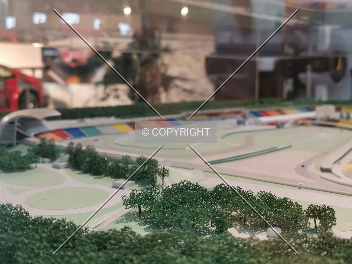 Model of Hockenheimring in the Motor Sport Museum