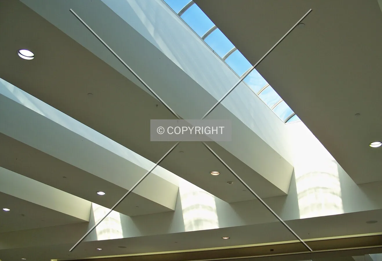 Ceiling in the hallway leading to the Macy's Department Store and JCPenny Outlet Store; January 15, 2008