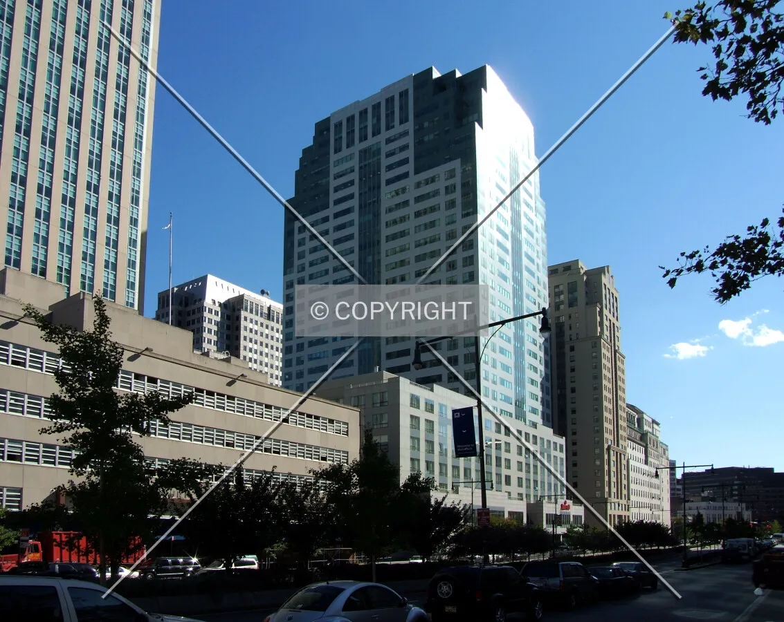 View from the northwest toward the Brooklyn Marriott complex