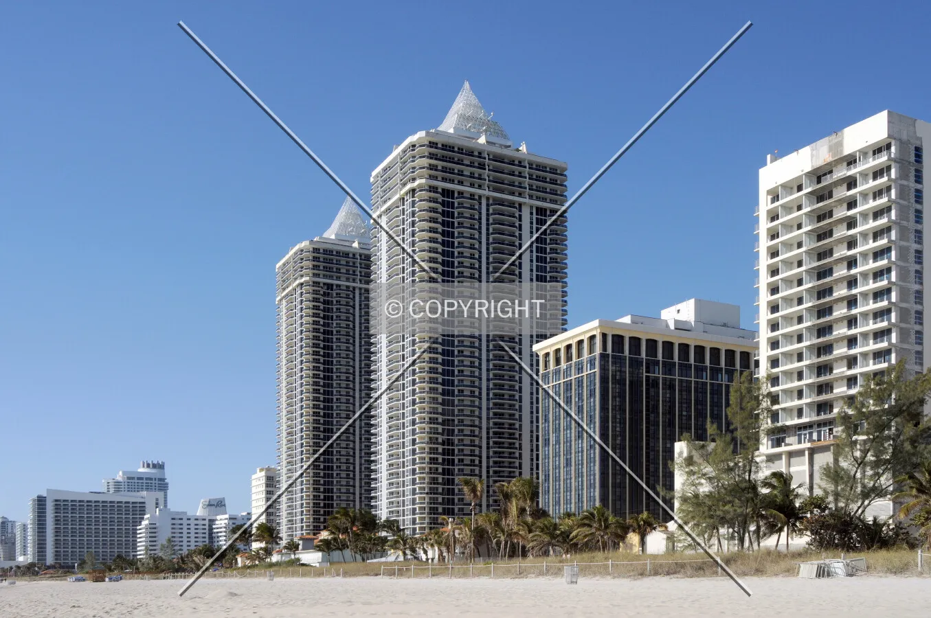 View from the northeast along the beach