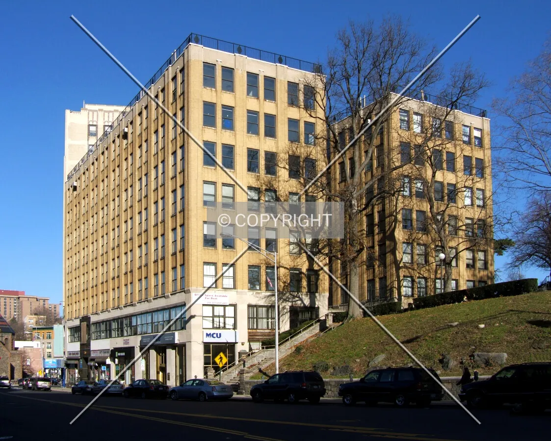 View from the southwest along Broadway
