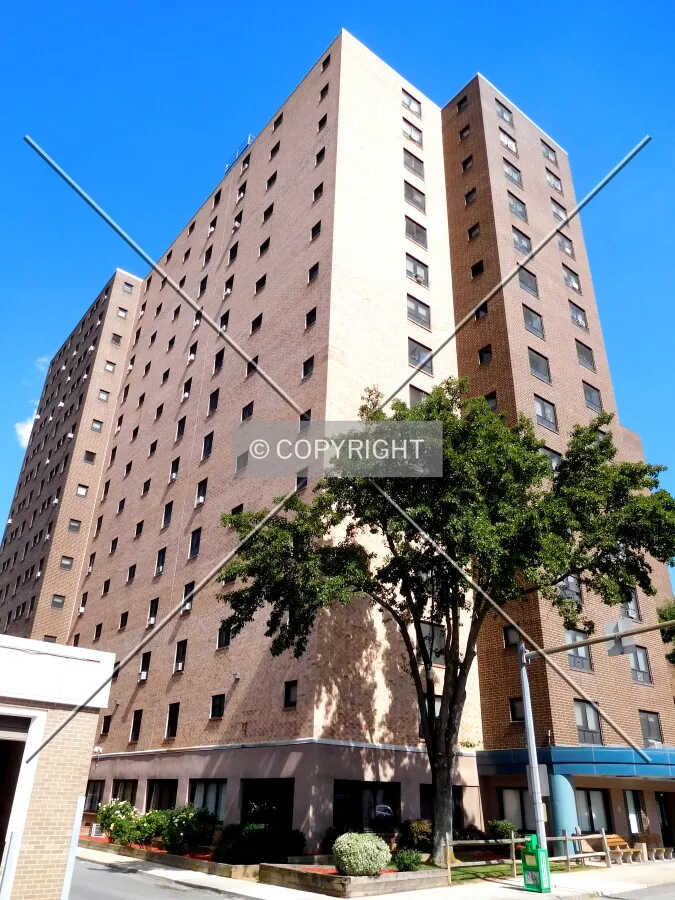 Southwest corner from Vine Street