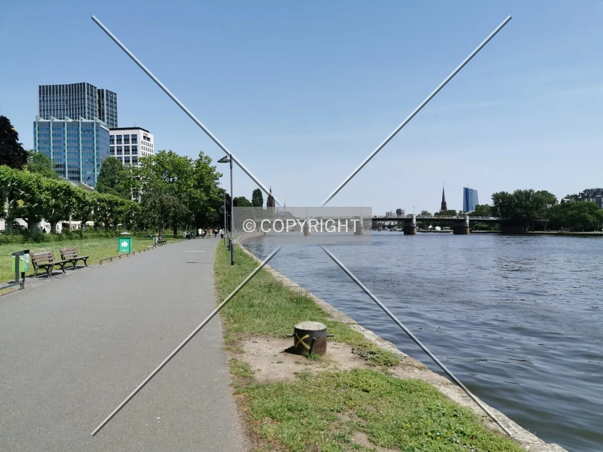 Main river shore in Frankfurt