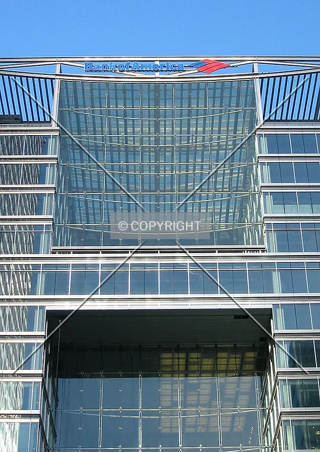 Internal atria and facade treatment seen from Canada Square