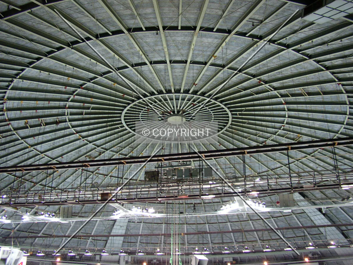Detail of the exposed ceiling