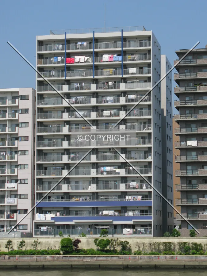 Full-height view from the east