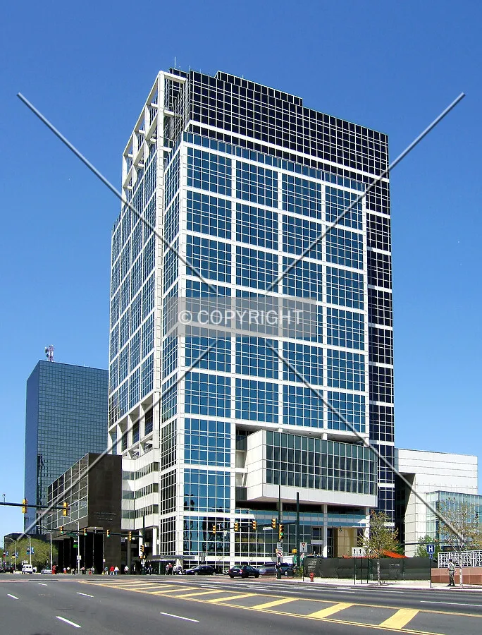 View from the southeast across Raymond Boulevard