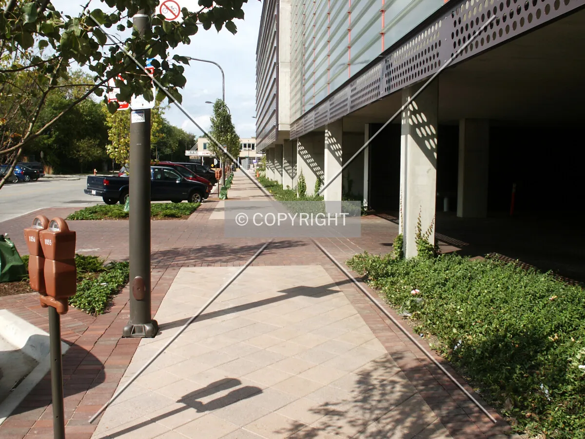 Looking north along the base on Benson Avenue