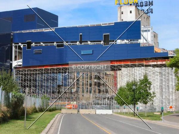 Cantilevered section over West River Parkway