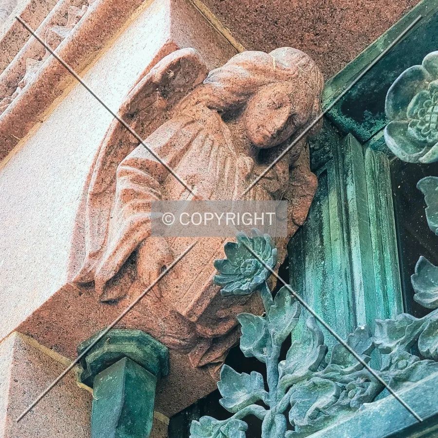 Angel in the corner of the doorway; August 1, 2021
