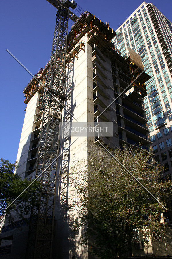 Looking up from the southwest