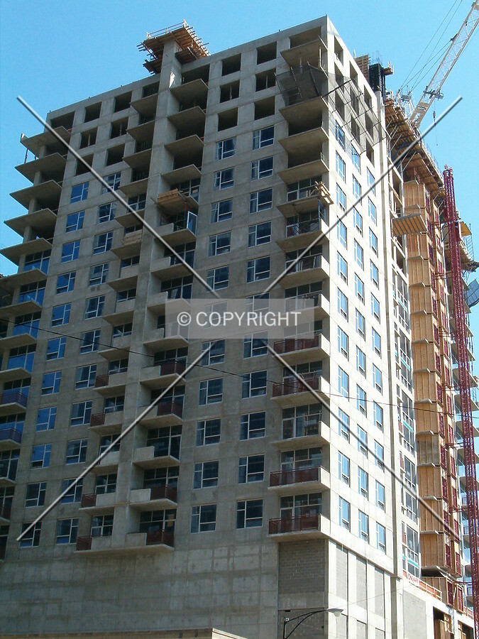 View looking up from the northwest corner