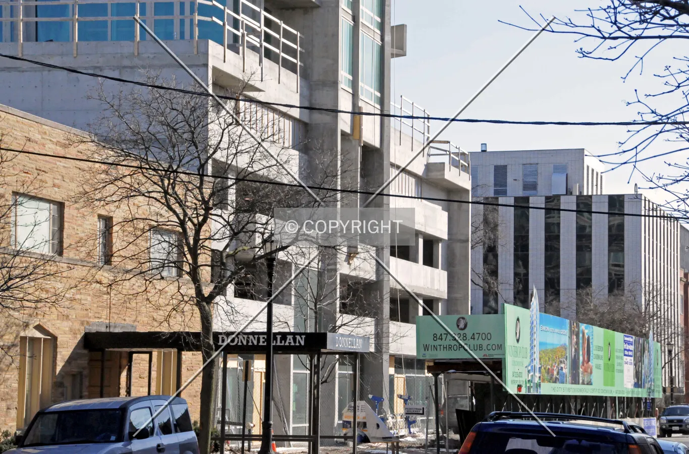 West side of the base along Maple Avenue