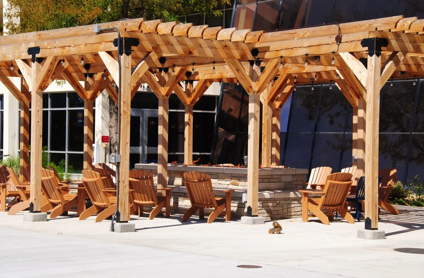 View of the fire pit