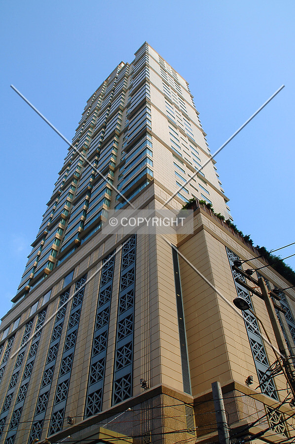 Looking up the southeast corner