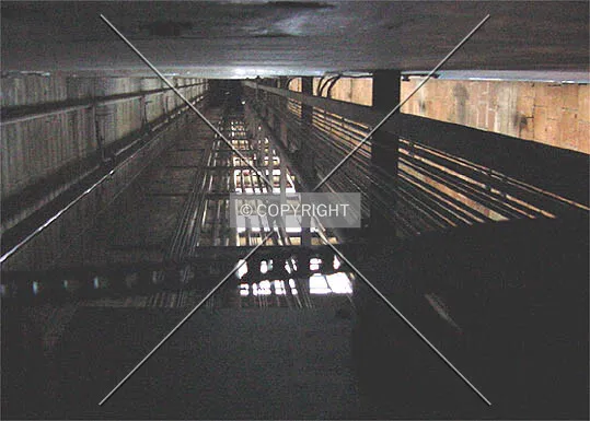 Straight up the elevator shaft