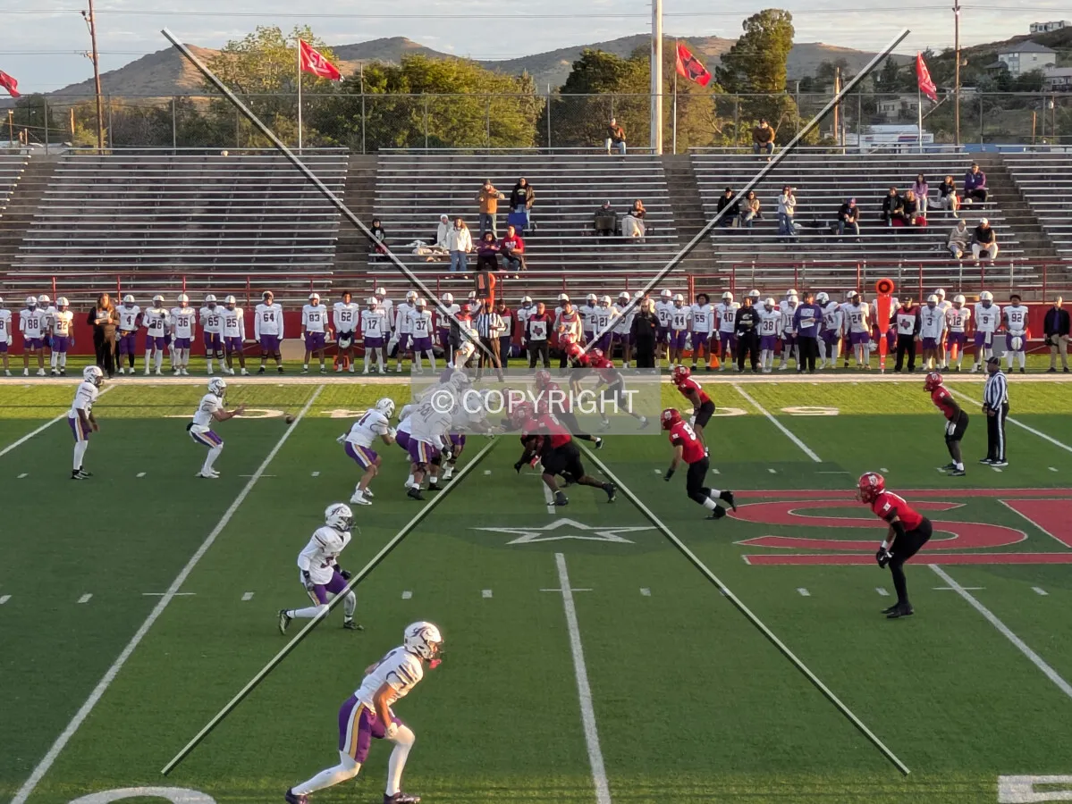 South stands and game action