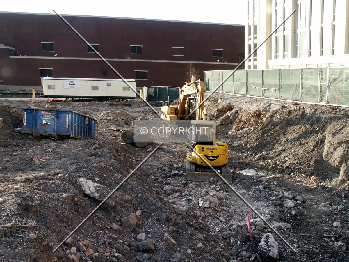 Looking across the north side of the site