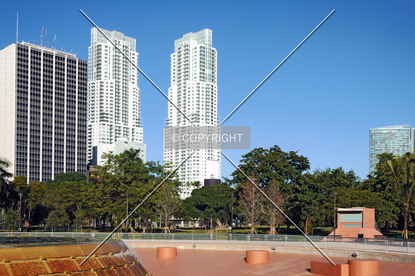 View from the southeast along Bayfront Park