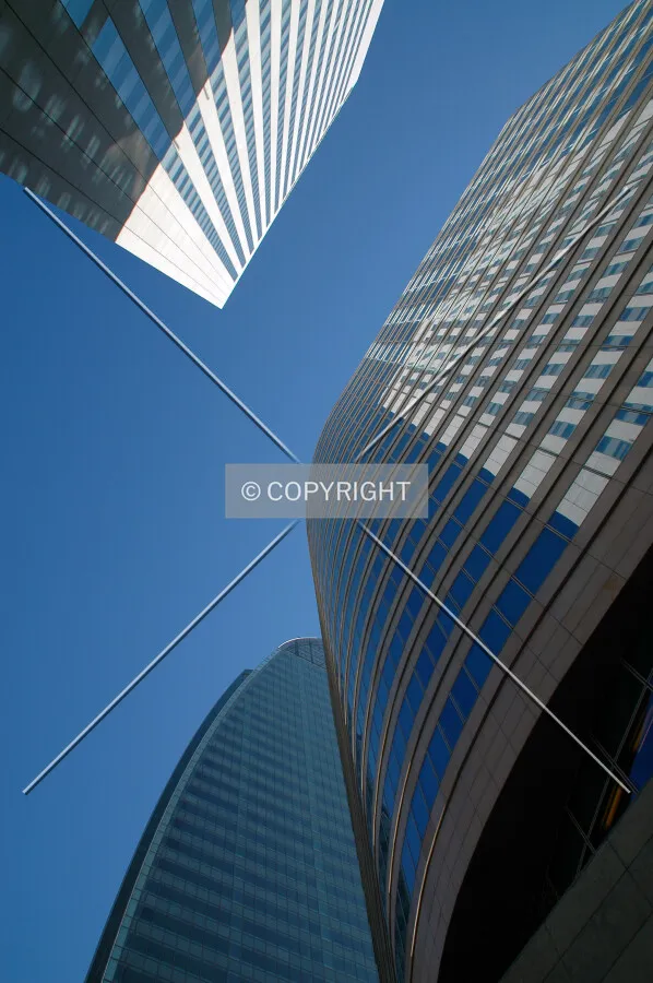 Looking up at the towers
