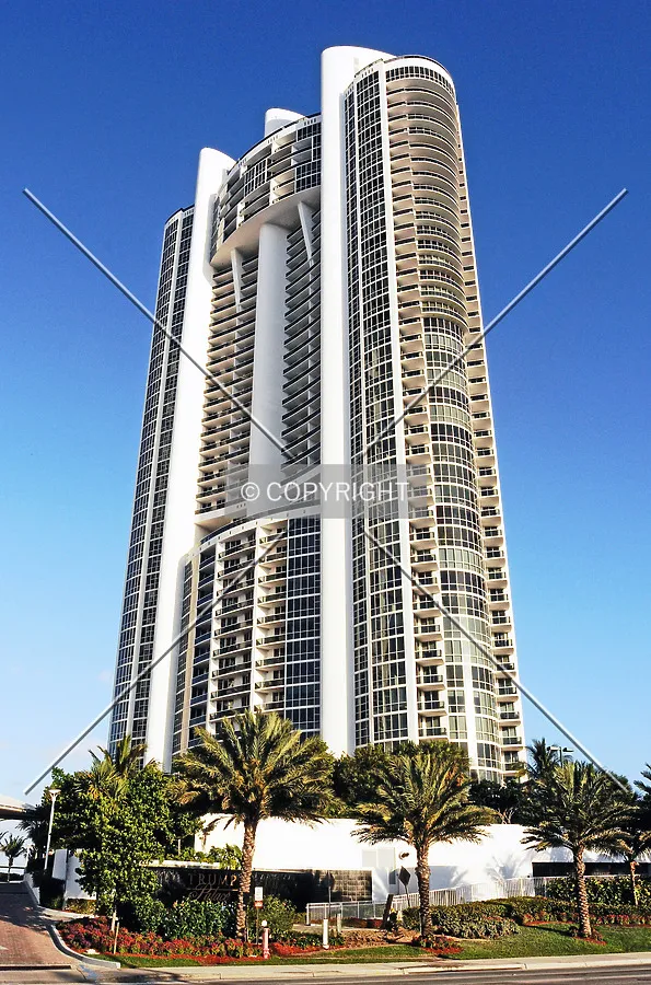 View from the northwest across Collins Avenue