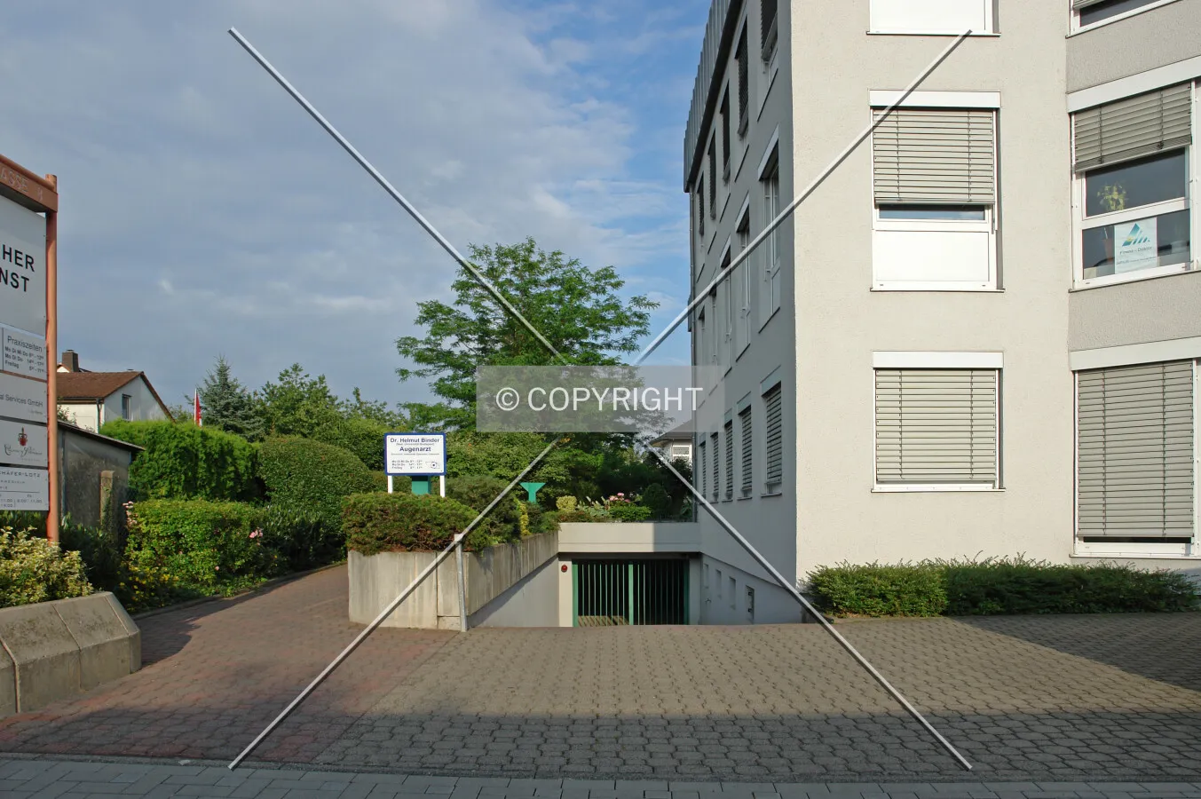 In front of the building at Schulstraße