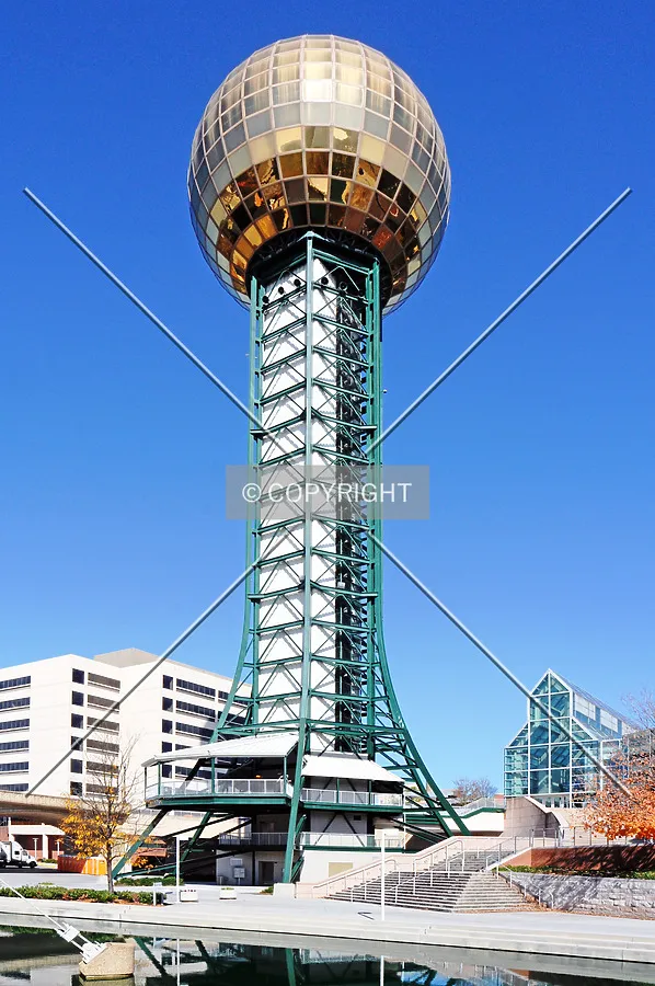 The Sunsphere in downtown Knoxville, Tennessee. Site of the 1982's World's Fair Park.